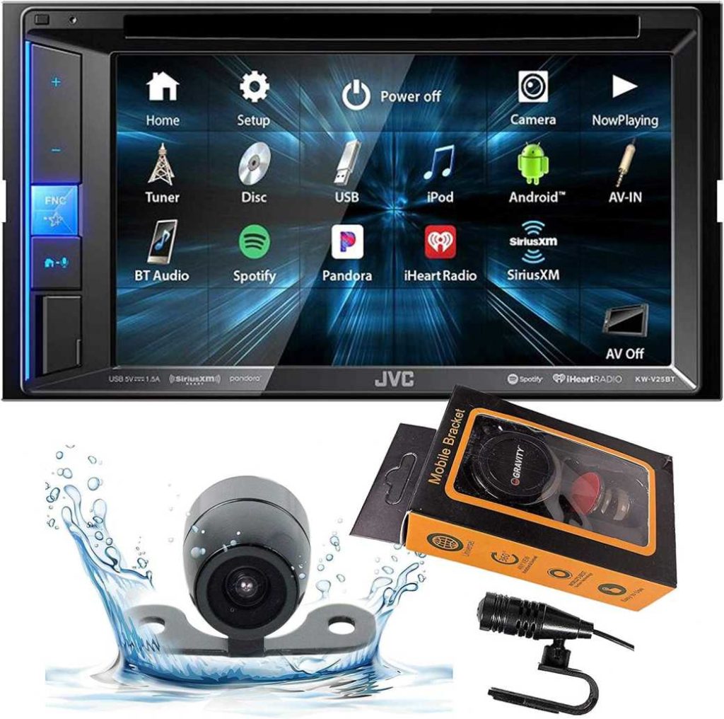 JVC Double din head unit with backup camera